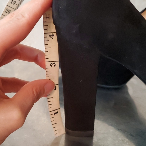 Luciano Barachini black suede high heel shoes 38 - Picture 9 of 9